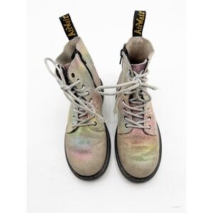 Dr. Martens 1460 Pascal J Iridescent Rainbow Metallic Suede Boots Women 5 US L